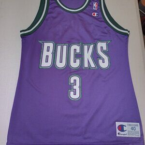 Champion Shawn Respert Milwaukee Bucks NBA Basketball Jersey Adult Medium 40